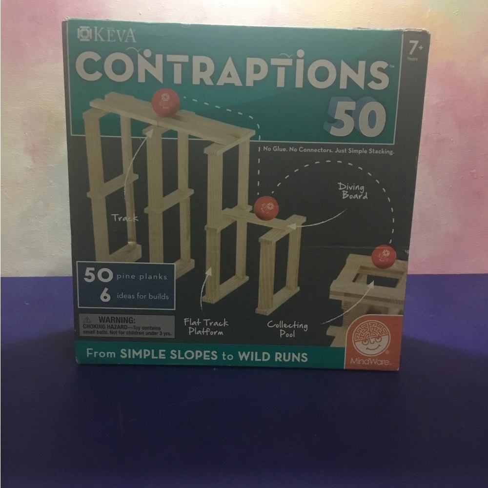 KEVA Contraptions 50-Piece Set - Natural Wood